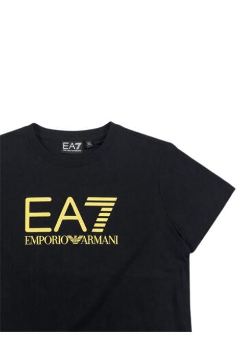Black cotton T-shirt for girls EMPORIO ARMANI | 7G000186NERO